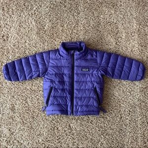 Patagonia purple kids puffer jacket
